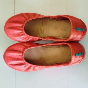 Tieks Poppy (Coral) Flats 10 Limited Edition